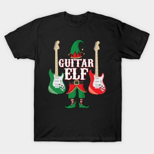 Guitar Elf - Christmas Gift Idea for Guitarists graphic print T-Shirt